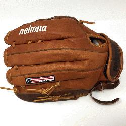 okona Buckaroo Fastpitch BKF-1300C Fastpitch Softball Glove (Right Handed Throw) : Nokona has perf